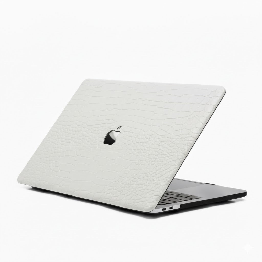 White crocodile Macbook case