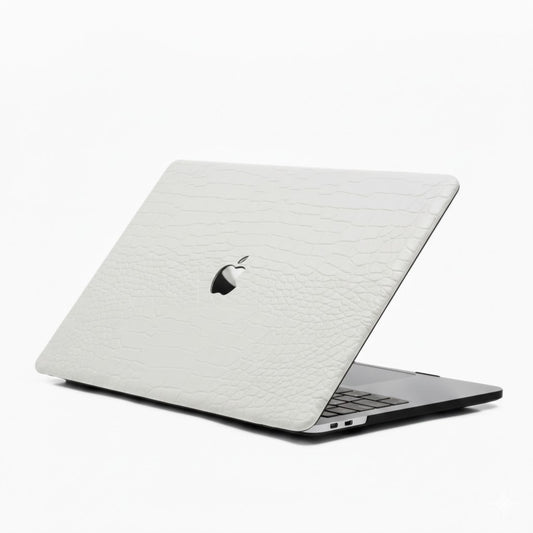 White crocodile Macbook case