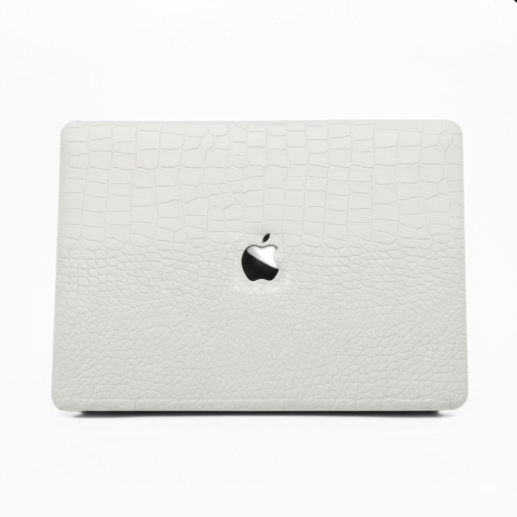 White crocodile Macbook case